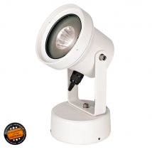 Woltz - Spot Extérieur Orientable À Fixer Led 12w - Corps fonte d'aluminium - Blanc