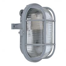 BricolageDirect - Hublot Ovale Intérieur Extérieur 60w + Grille De Protection - Polycarbonate