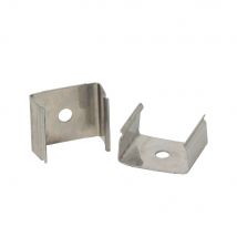 Woltz - 2 Clips Métalliques Pour Rail Aluminium 10mm - Acier