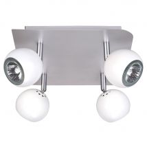 BricolageDirect - Plafonnier Patère Orientable Bowl Gu10 4x35w - Blanc