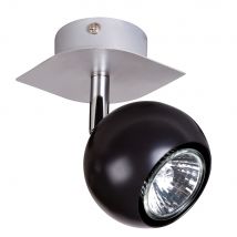 Woltz - Spot Led Gu10 Bowl Orientable Sur Patère - Noir