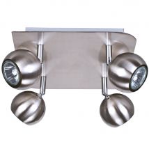 Woltz - Plafonnier Patère Orientable Bowl Gu10 4x35w Aluminium