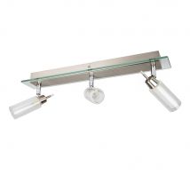 Plafonnier Patère Orientable 3 Spots G9 3x40w - Dazea - Verre et aluminium - Bricolage Direct