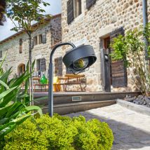 Woltz - Borne Lumineuse Extérieure 60w Max E27 - Acier - Noir