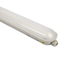 Crealys - Réglette Led Étanche 150cm 55w 4000k Ip65 - Polycarbonate - Gris / Blanc