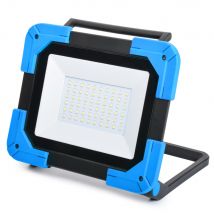 Nalto - Projecteur De Chantier Led Batterie Rechargeable Extra Plat 30w Ip54 - Noir-Navy