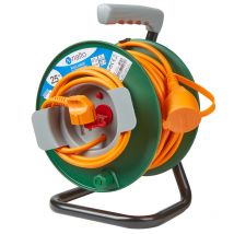 Nalto - Enrouleur Jardin 25m Câble 3g 1,5mm2 Avec Disjoncteur Thermique Avec Clapet Protection