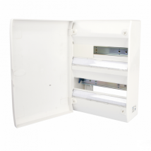 Nalto - Tableau Électrique Vide 2 Rangées 26 Modules Rail Amovible Nf + Porte