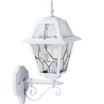 BricolageDirect - Applique Montante Extérieure 100w E27 Fonte he - Fonte d'aluminium - Blanc