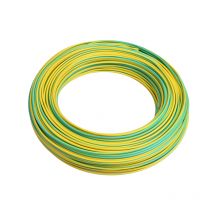 BricolageDirect - Fil Électrique H07v-u Rigide Vert/ 1.5mm² – Bobine De 100m - Jaune/Vert