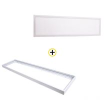 Crealys - Pack Dalle Led Recouvrable 300x1200mm + Cadre Pose Saillie