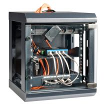 Ohmtec - Baie De Brassage Et Porte En Verre Avec Serrure À Clé - - Noir