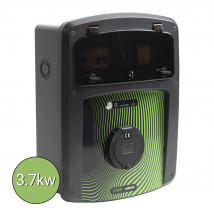 Ohmtec - Coffret De Recharge 3.7 Kw Avec Contrôleur De Charge Et Protection Électrique - Anthracite et vitre noir