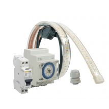 Ohmtec - Kit Option Éclairage + Protection + Horloge Mécanique Pour Casquette Borne Électrique