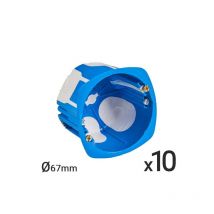 BricolageDirect - Lot De 10 Boîtes D’encastrement Simple Étanche À L’air D67 P40
