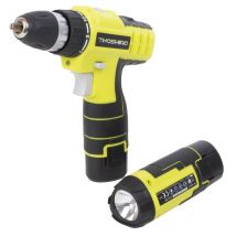 BricolageDirect - Perceuse-visseuse Sans Fil 10.8v 1.3ah Li-ion + 2 Batteries + Chargeur + Lampe Torche