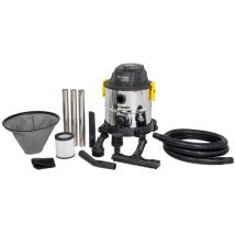 Steiner - Aspirateur Eau Et Poussières 20l Inox 1200w Sans Sac + Fonction Souffleur