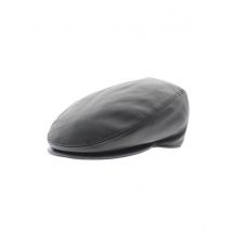 Casquette cuir plate