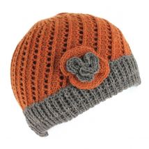 Bonnet tricot Ariane - Rouille