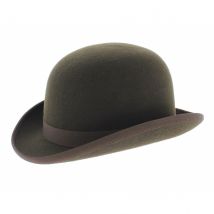 Chapeau Melon Feutre Marron Café - Traclet - 57 cm - Feutre laine - France