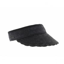 Casquette visière paille noir