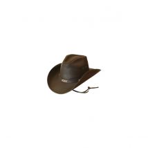 Chapeau western avec jugulaire - Pampa Safari cuir