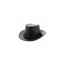 Chapeau cuir noir Highlander - Jacaru - Noir - S - 54/55 cm - Cuir - Australie