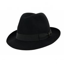 Chapeau Borsalino Marengo Noir - 54 cm - Feutre poil - Italie