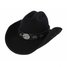 Chapeau de Cowboy Jesse Feutre Laine Noir - Bullhide - S - 54/55 cm - Feutre laine - Colombie