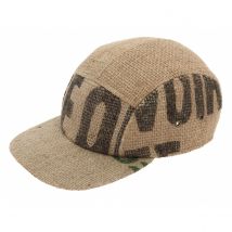 Casquette Strapback 5 panels Ristretto Jute - ReHats - 55-57 cm - toile de jute/doublure en coton - Europe