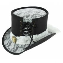 Chapeau Haut de Forme Havisham Cuir Noir - Head'n Home - M - 56/57 cm - Cuir - Etats Unis d'Amérique