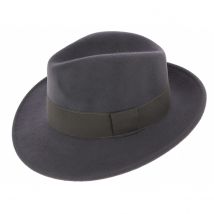 Chapeau Fédora Imperméable Feutre Laine Vanador Anthracite - Traclet - 61 cm - Feutre laine - Italie