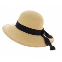 Capeline Panama Naturel ruban noir - Traclet - Beige - M - 56/57 cm - Panama - Equateur