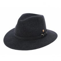 Chapeau Feutre large bord cache oreille Georgia - Mayser - Noir - L - 58/59 cm - Feutre laine - Slovaquie