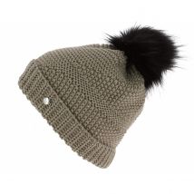 Bonnet Pompon Loretta Laine Beige - Eisbär - Taille unique - laine/acrylique - Autriche
