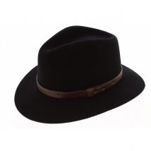 Chapeau Fedora Messer Feutre Laine Noir/Marron - Brixton - 60 cm - Feutre laine - Chine