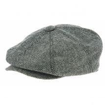 Casquette 8 Cotes Bolton Chevrons Laine Gris - Jaxon - L - 58/59 cm - laine/polyester - Chine