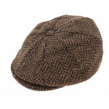 Casquette Londonderry Laine Chevrons - Hanna Hats - Hanna hats - Marron - XL - 60/61 cm - Laine - Irlande