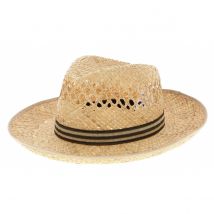 Chapeau Fédora Providenciales Larges Bords Paille - Traclet - 56 cm - Paille - France