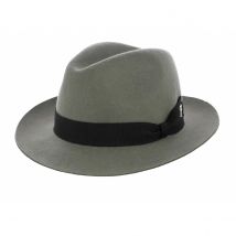 Chapeau Fédora Stuart en Feutre Laine Gris Fléchet - S - 54/55 cm - Laine - Italie