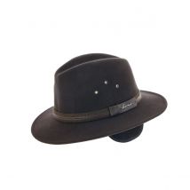 Chapeau Traveller Mac Eye CacheOreilles Feutre Laine Marron - Herman - M - 56/57 cm - Feutre laine - Chine