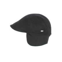 Casquette Polo cache oreille Noir - Crambes - 55 cm - laine /polyester/autres fibres - Italie
