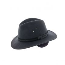 Chapeau Traveller Mac Eye CacheOreilles Feutre Laine Anthracite - Herman - 57 cm - Feutre laine - Chine