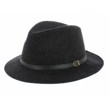 Chapeau Traveller Florentino Laine Anthracite Fléchet - 55 cm - Laine/Polyamide - Italie