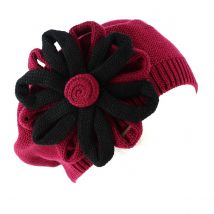 Béret Irma Coton Fleur Bordeaux - BeBeret - Taille unique - Coton - Europe