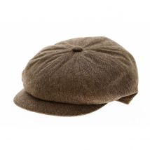 Casquette Gavroche Lavaudieu Soie Marron Fléchet - 61 cm - Soie - France