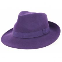 Chapeau Fédora Feutre Laine Raisin Traclet - 59 cm - Feutre laine - France