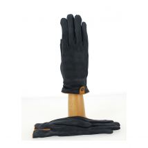 Gants Femme Cuir Velours/Laine Marine Traclet - Taille 7 - Cuir - Espagne