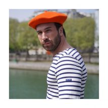 Béret Classique Orange Le Béret Français - Taille unique - Laine - France