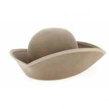 Grand Tricorne Feutre Laine Beige Traclet - 61 cm - Laine - France
